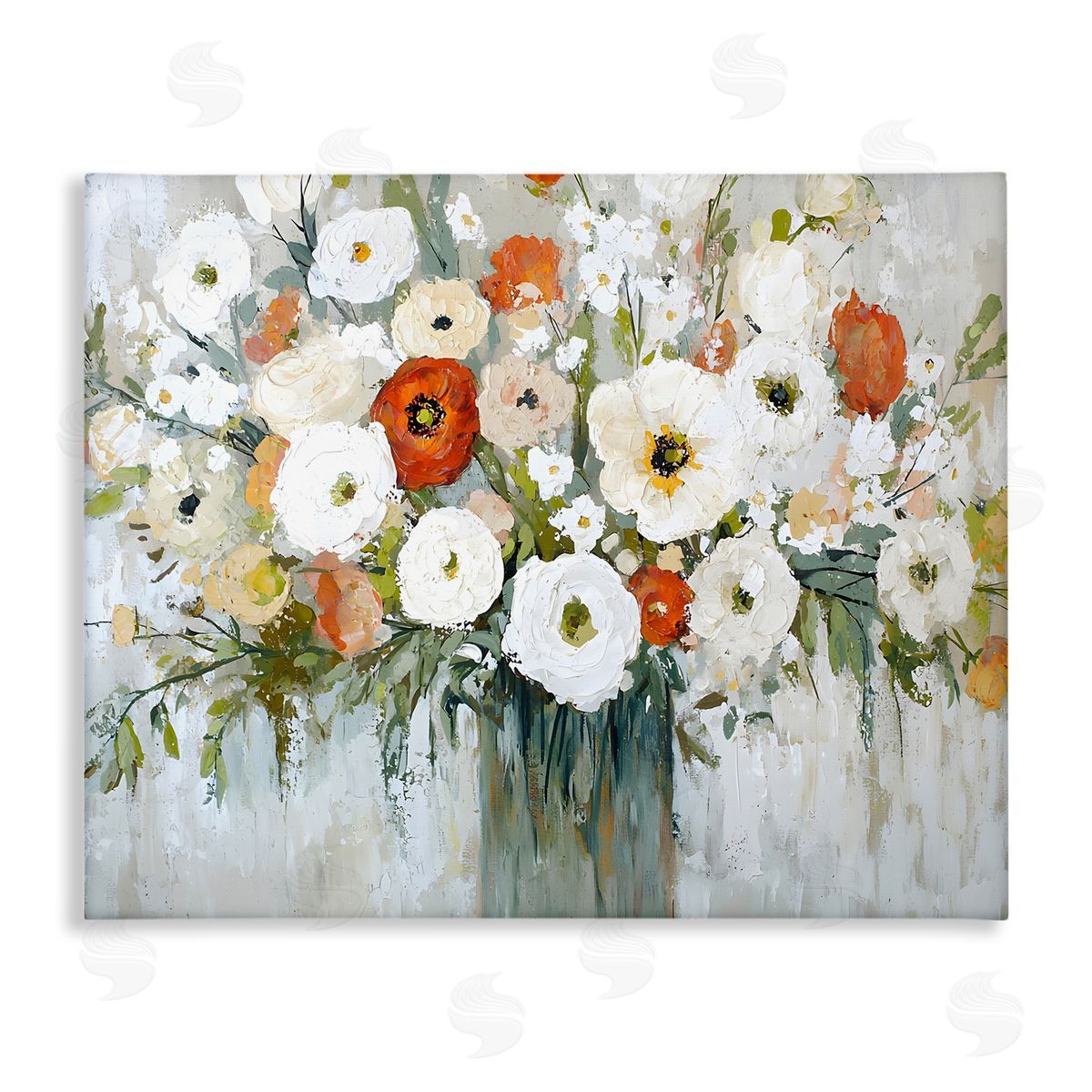 Ivory & Ruby Bouquet Canvas Wall Art, Home Decor by Franklyn Gregory
