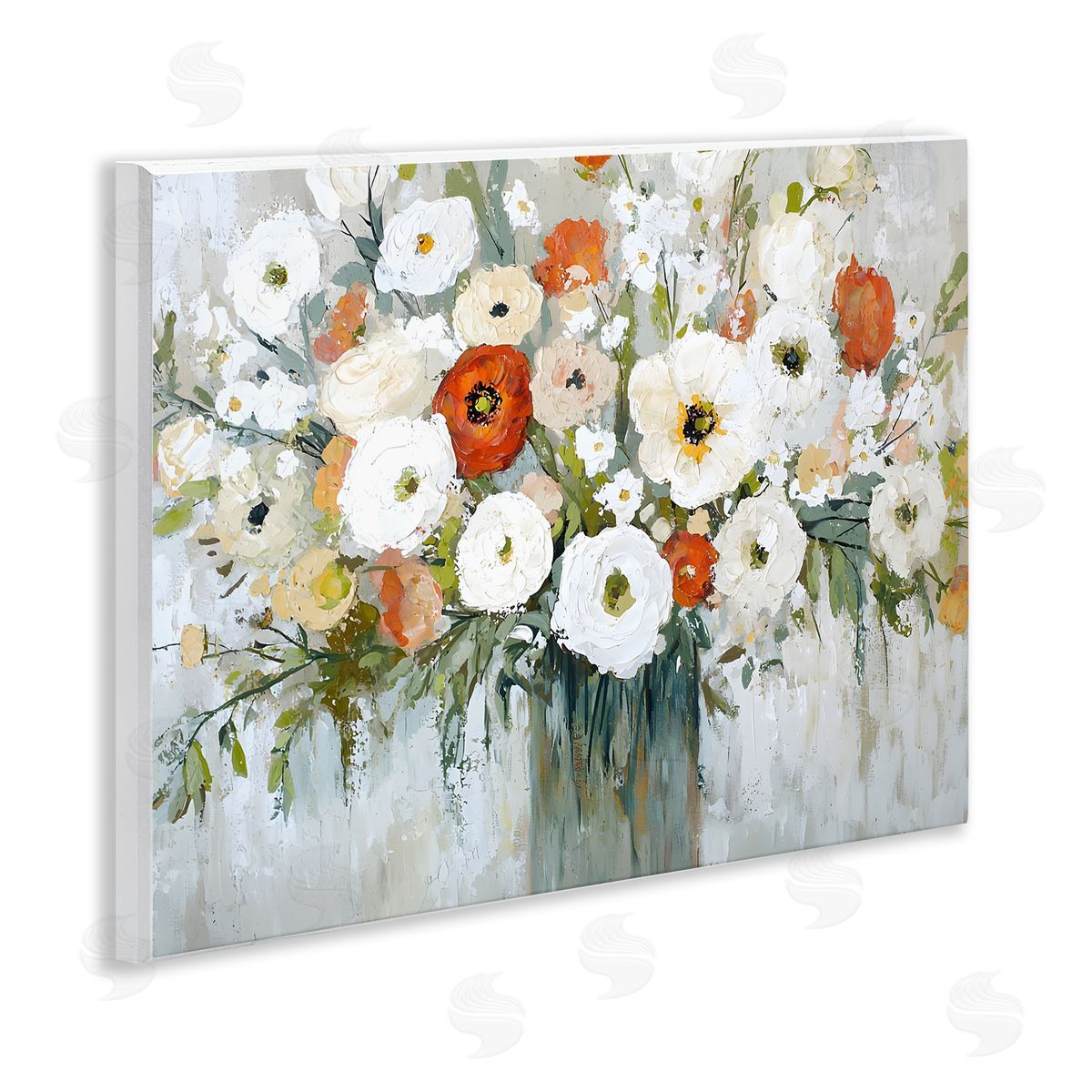 Ivory & Ruby Bouquet Wood Plaque Wall Art, Home Decor by Franklyn Gregory