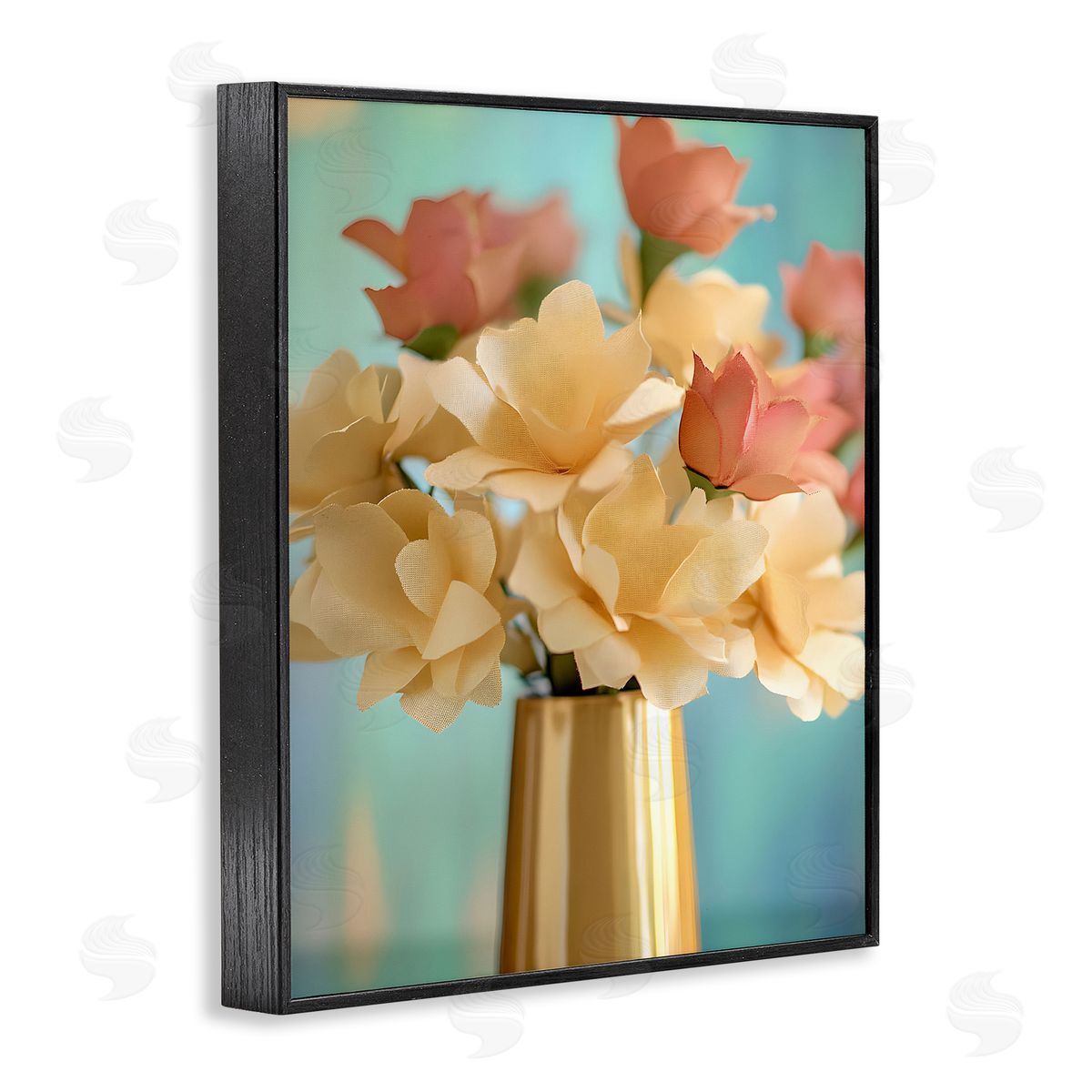 Modern Day Floral Bouquet Black Frame Print Wall Art, Home Decor by Franklyn Gregory