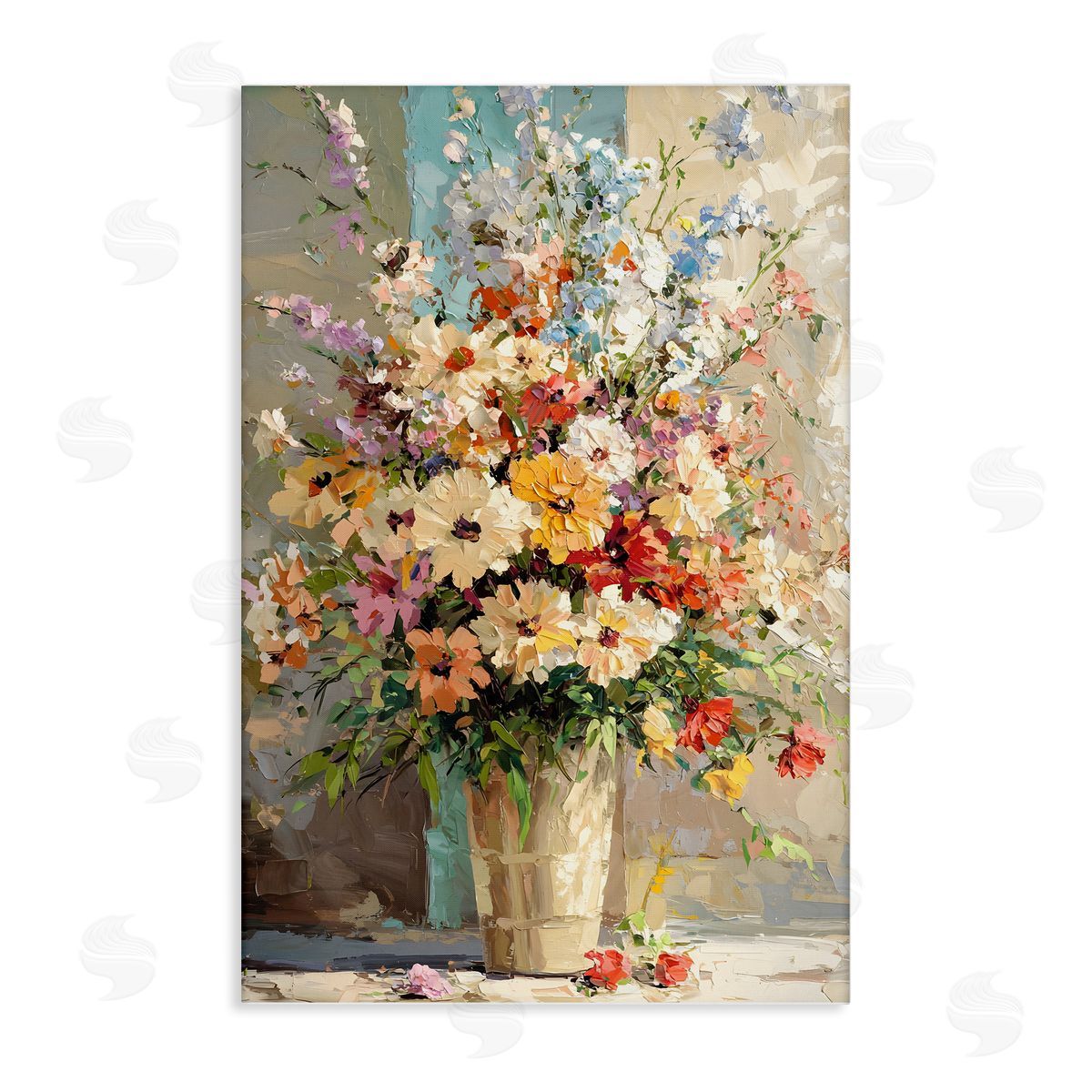 Happy Sunlit Bouquet Canvas Wall Art, Home Decor by Franklyn Gregory