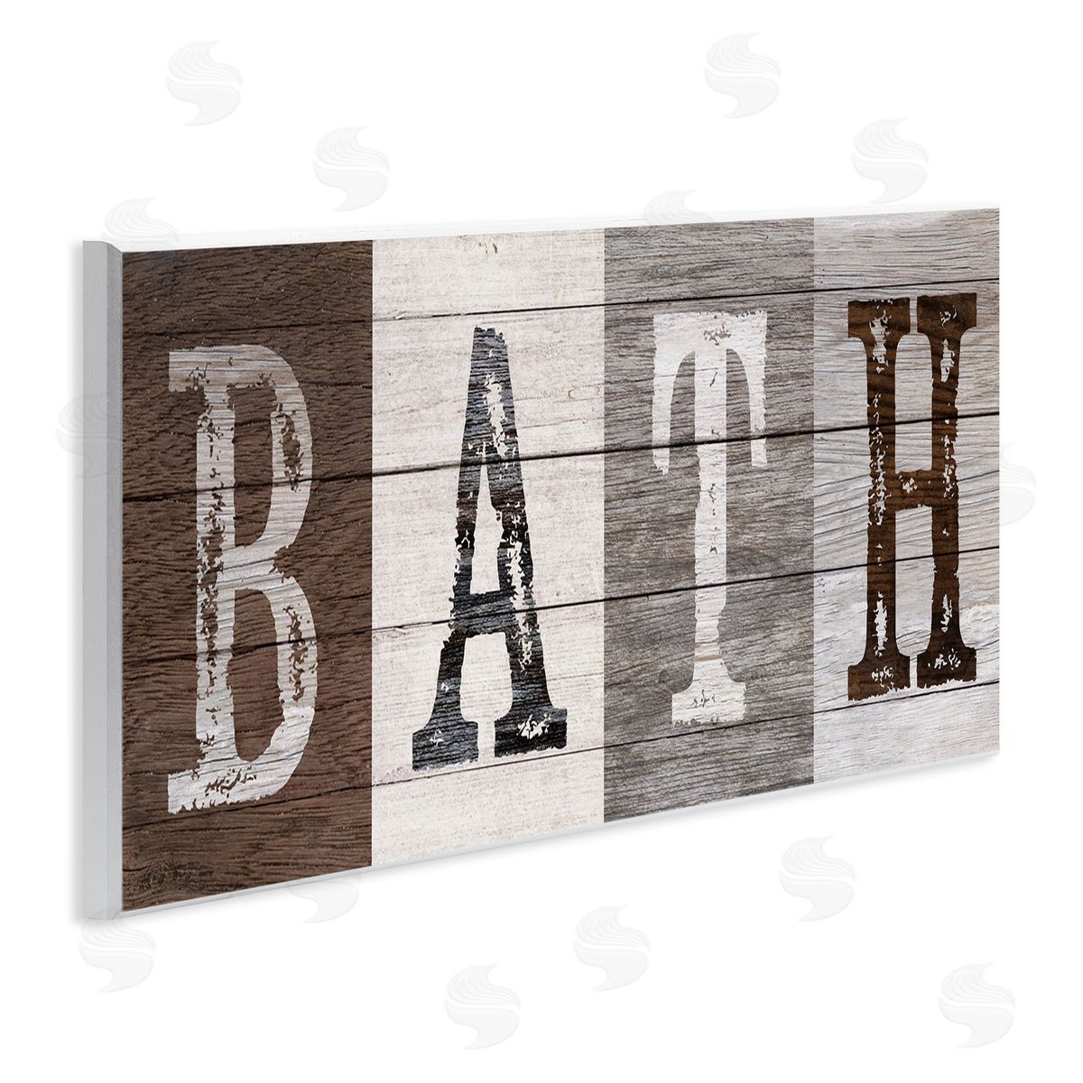 Rustic Bath Letters Wood Plaque Wall Art, Home Decor by Susan Arnot