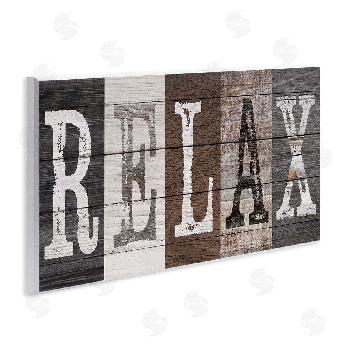 Rustic Bathroom Relax Letters Wood Plaque Wall Art, Home Decor by Susan Arnot
