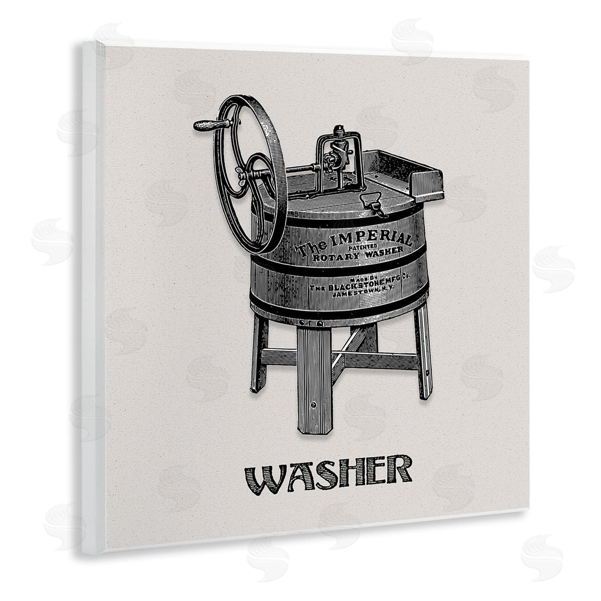Antique Rotary Washer Wood Plaque Wall Art, Home Decor by Val Rhodes