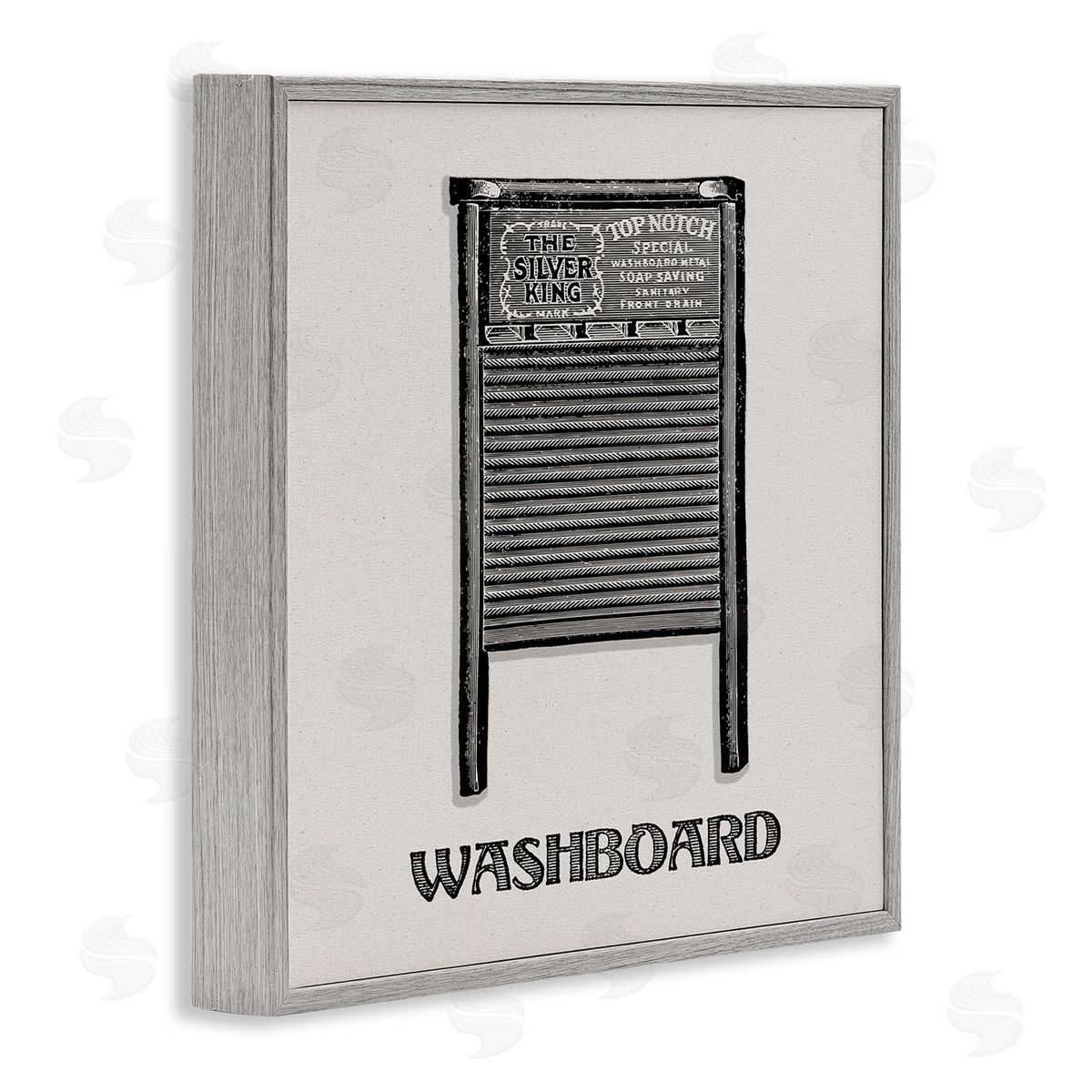 Timeless Antique Washboard Grey Frame Print Wall Art, Home Decor by Val Rhodes