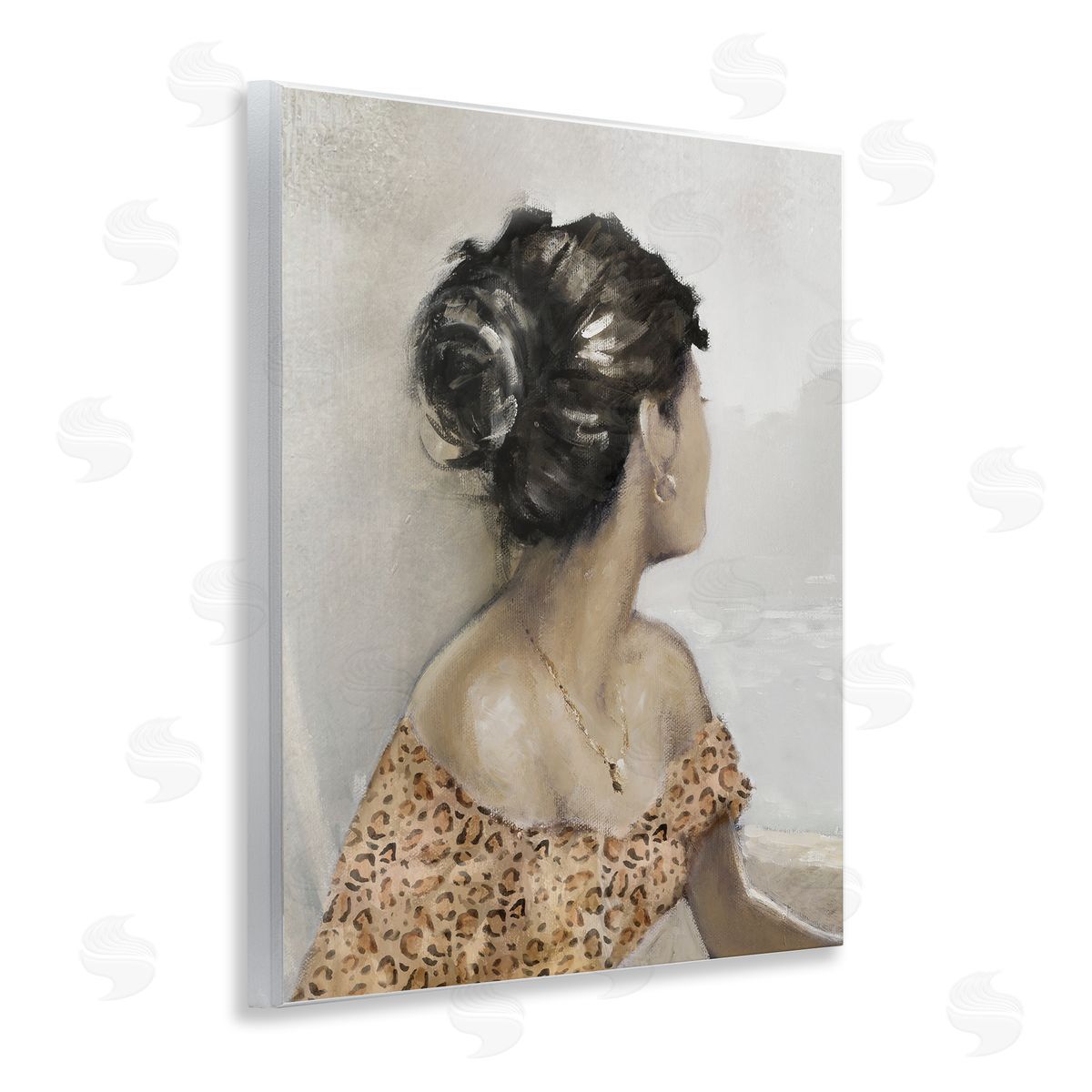Woman Looking Away Portrait Wood Plaque Wall Art, Home Decor by E. Anthony Orme