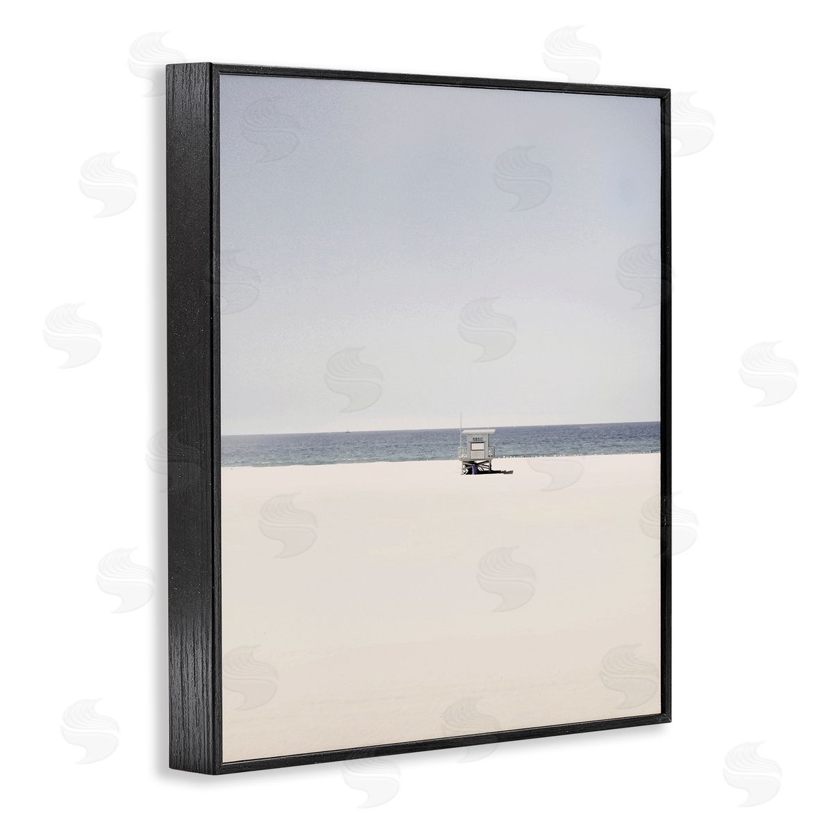 Distant California Beach Hut Black Frame Print Wall Art, Home Decor by Gemma Bardot