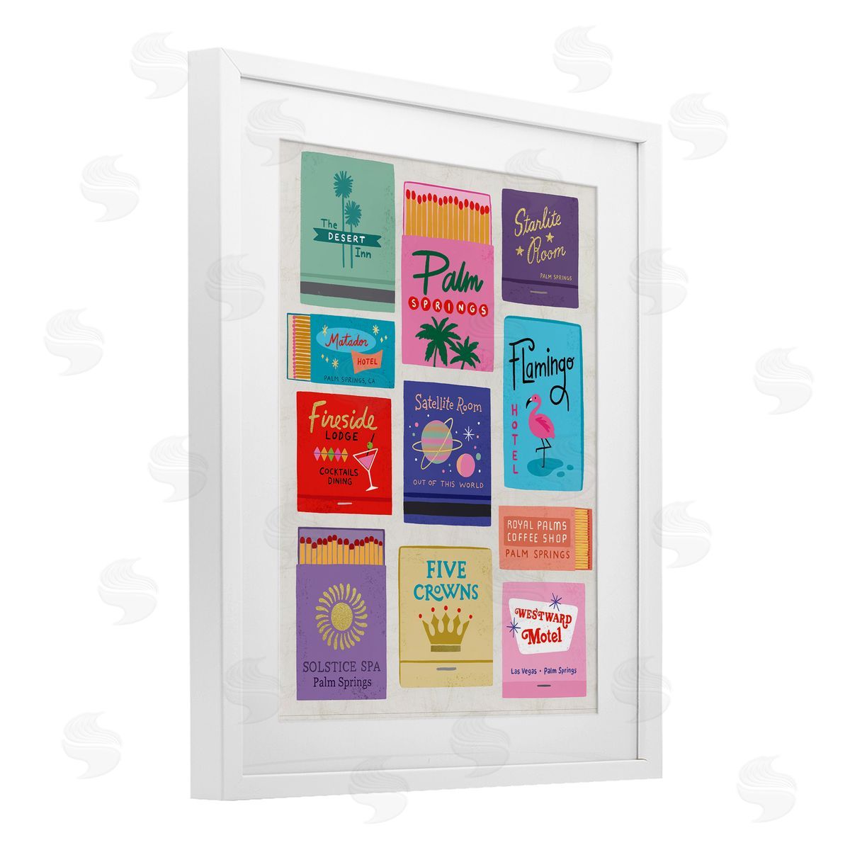 Nina Seven Retro Glam Matchbooks Canvas Wall Art Print