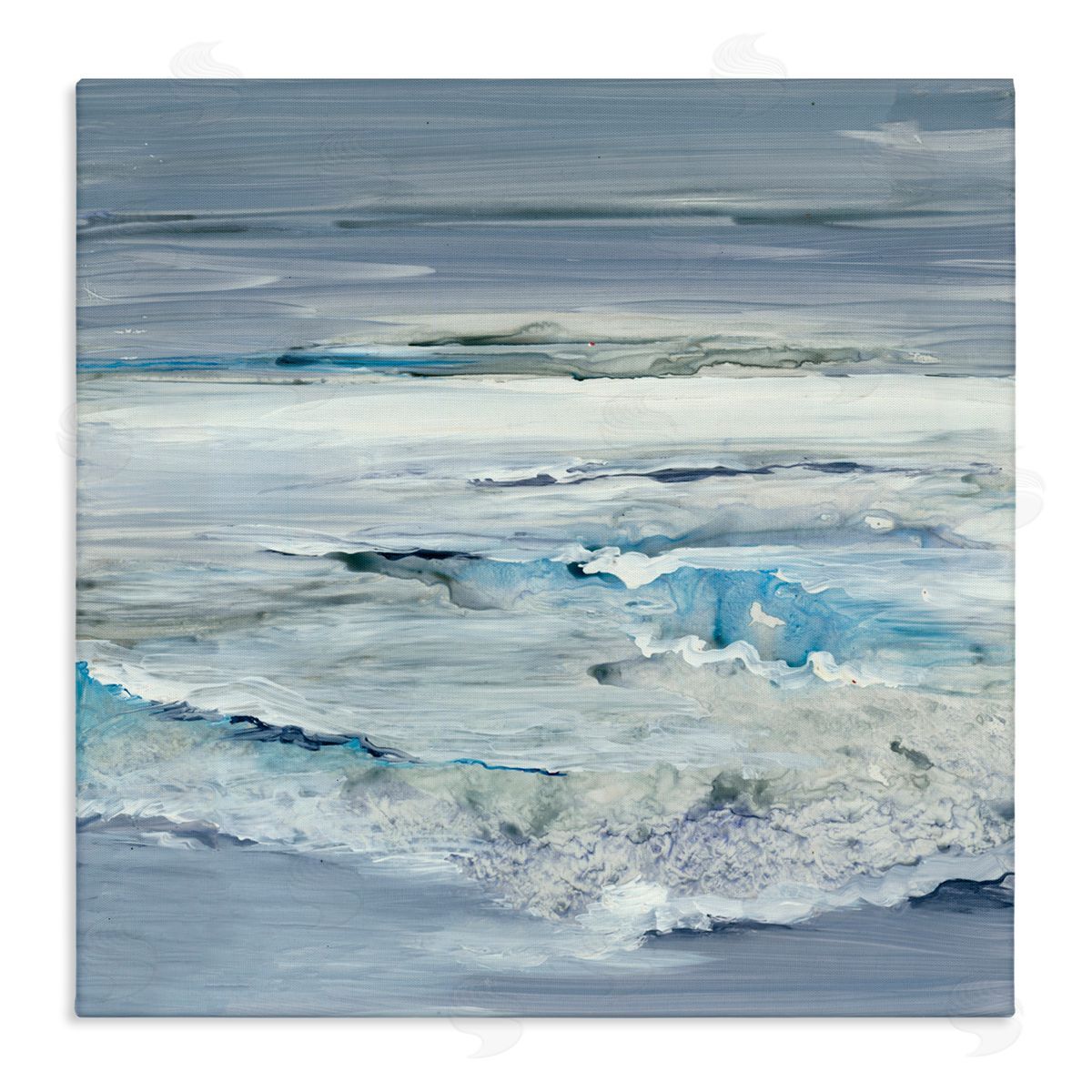 Lera Abstract Folded Wave Ripples Canvas Wall Art Print