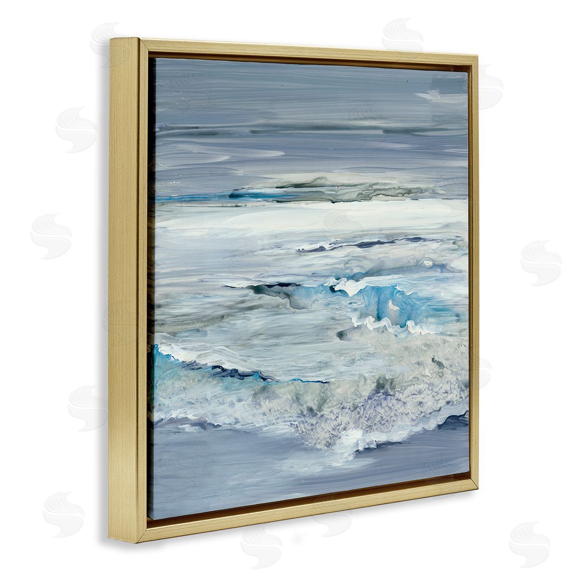Lera Abstract Folded Wave Ripples Canvas Wall Art Print