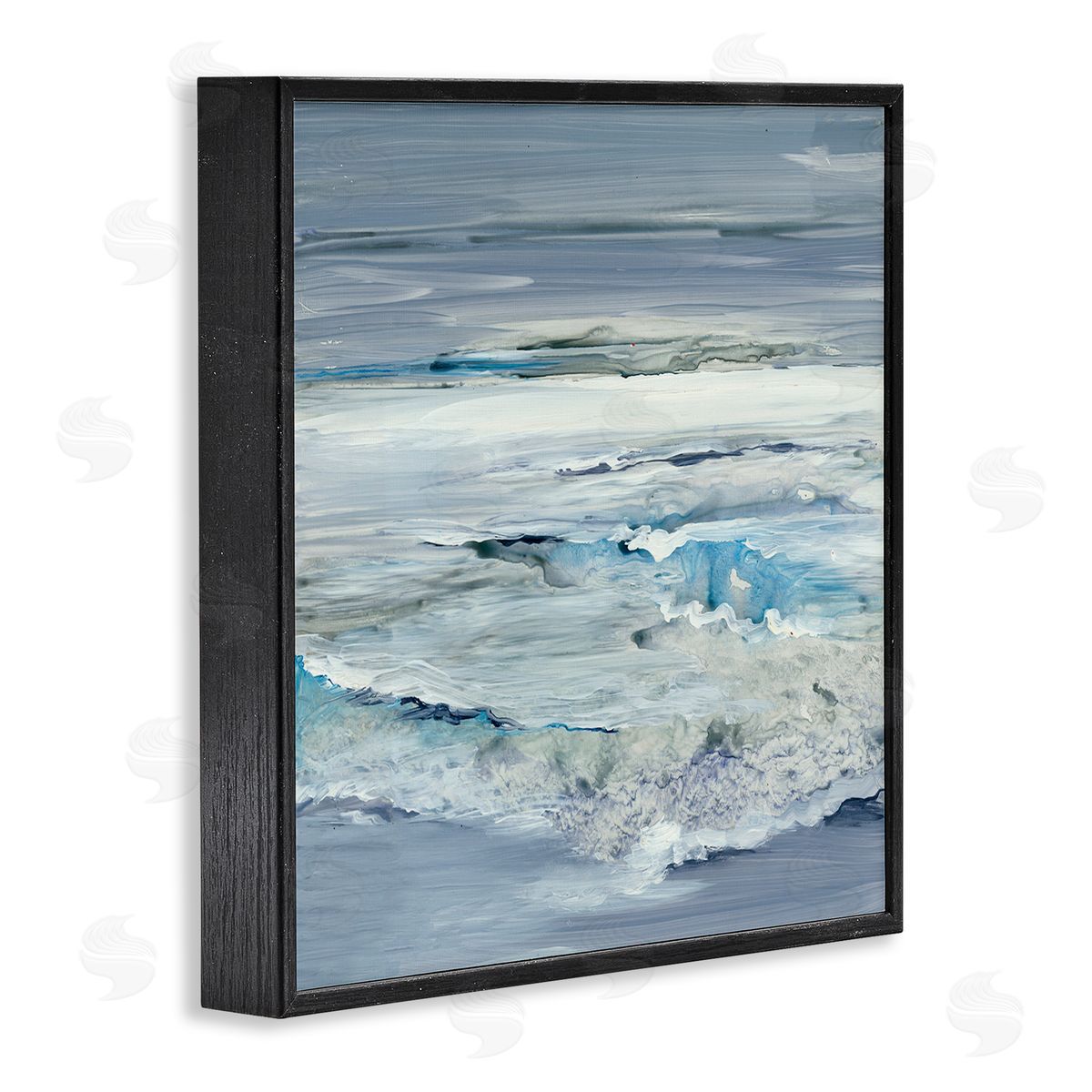 Lera Abstract Folded Wave Ripples Canvas Wall Art Print