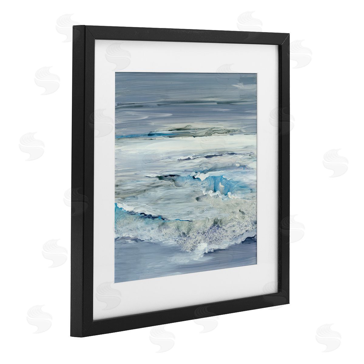 Lera Abstract Folded Wave Ripples Canvas Wall Art Print