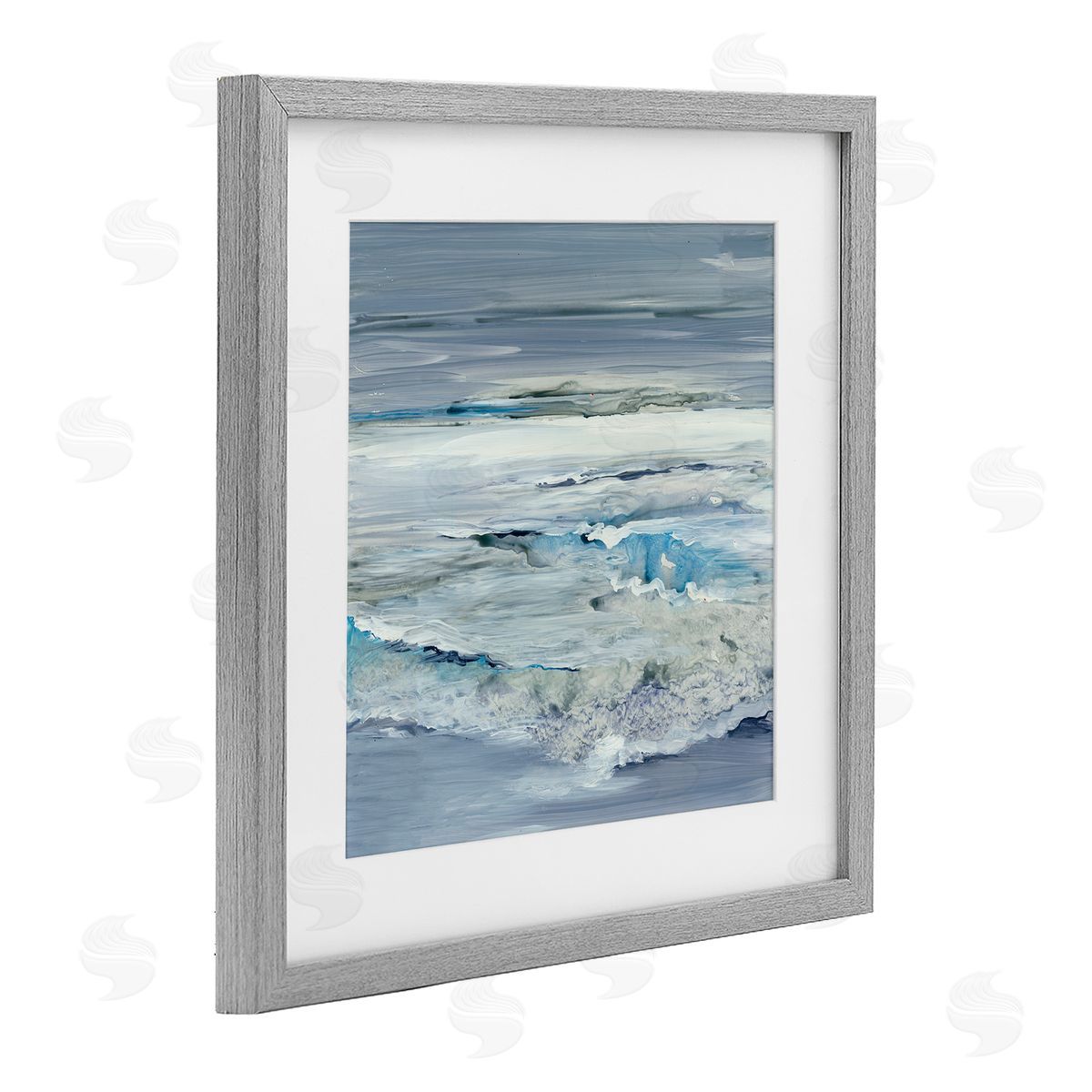 Lera Abstract Folded Wave Ripples Canvas Wall Art Print