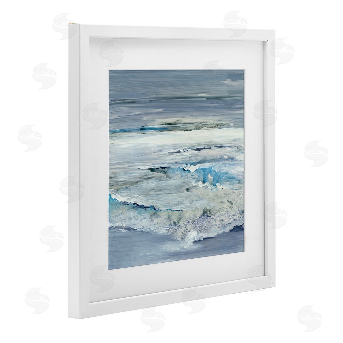 Lera Abstract Folded Wave Ripples Canvas Wall Art Print
