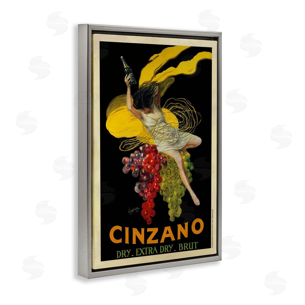 Marcello Nizzoli Vintage Wine Poster with Grapes Canvas Wall Art Print