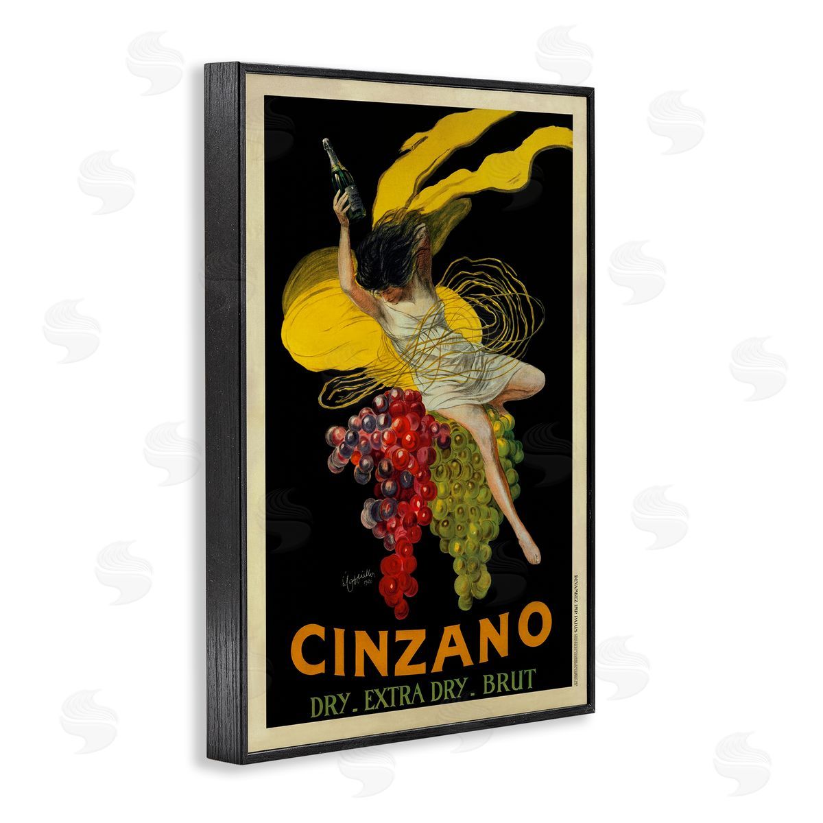 Marcello Nizzoli Vintage Wine Poster with Grapes Canvas Wall Art Print
