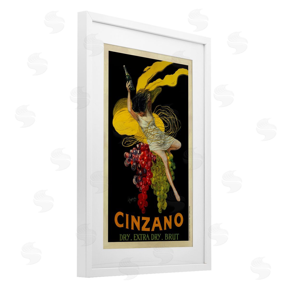 Marcello Nizzoli Vintage Wine Poster with Grapes Canvas Wall Art Print