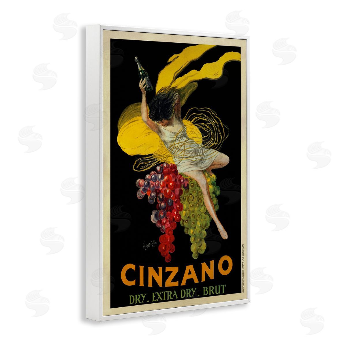Marcello Nizzoli Vintage Wine Poster with Grapes Canvas Wall Art Print