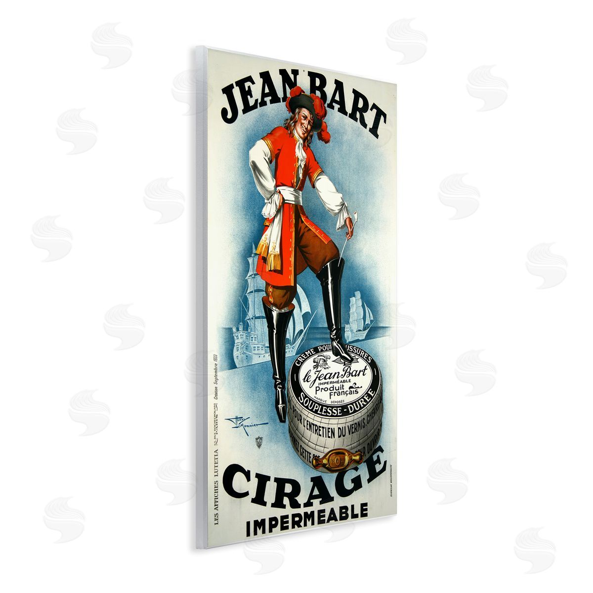 Marcus Jules Antique Shoe Wax Advertisement Canvas Wall Art Print