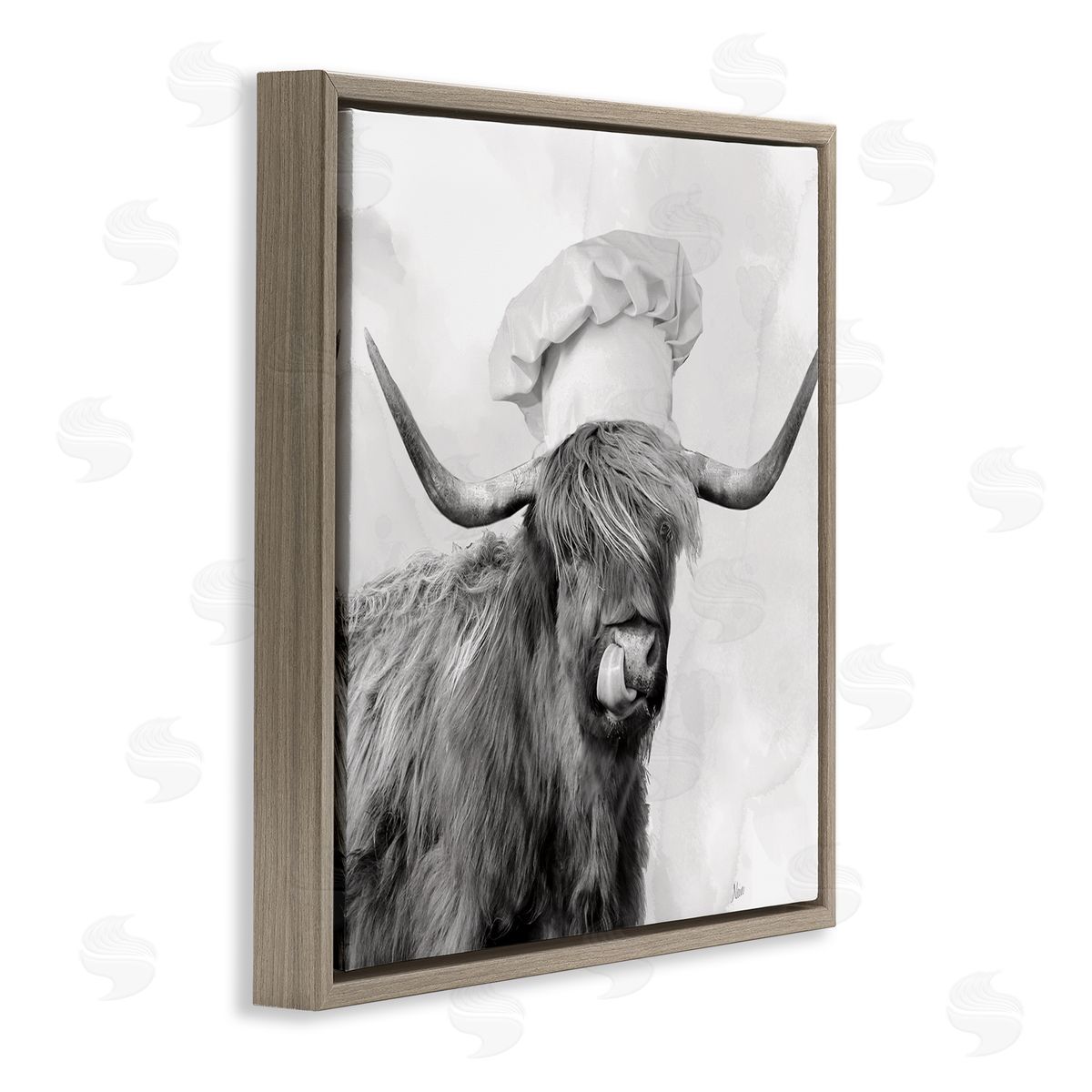 Nan Kitchen Chef Cattle Canvas Wall Art Print