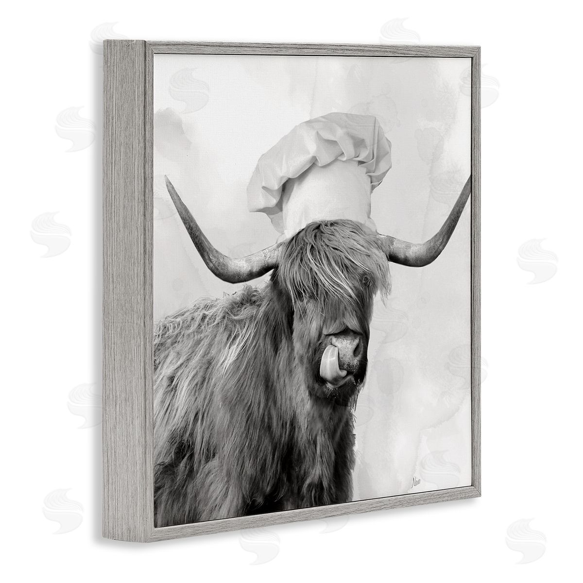 Nan Kitchen Chef Cattle Canvas Wall Art Print