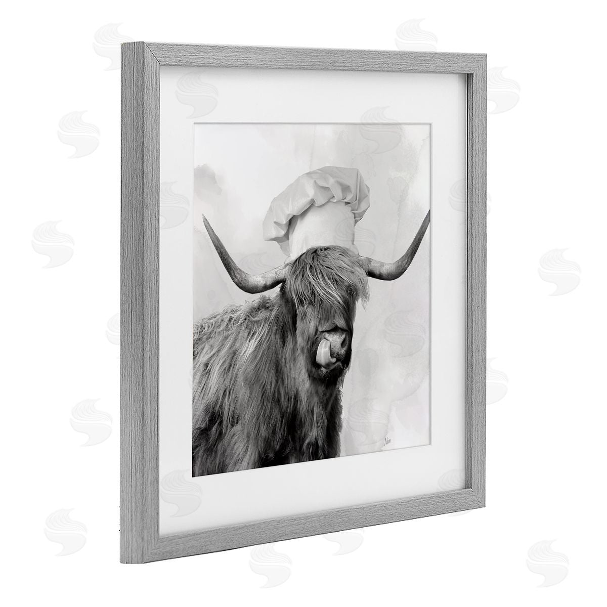 Nan Kitchen Chef Cattle Canvas Wall Art Print