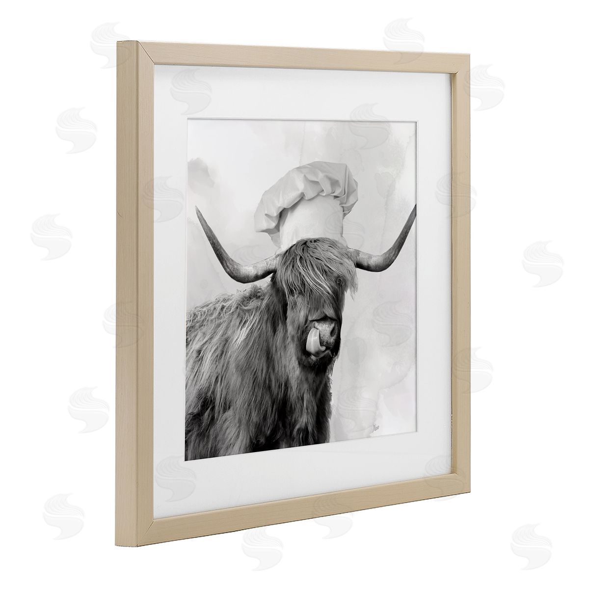 Nan Kitchen Chef Cattle Canvas Wall Art Print