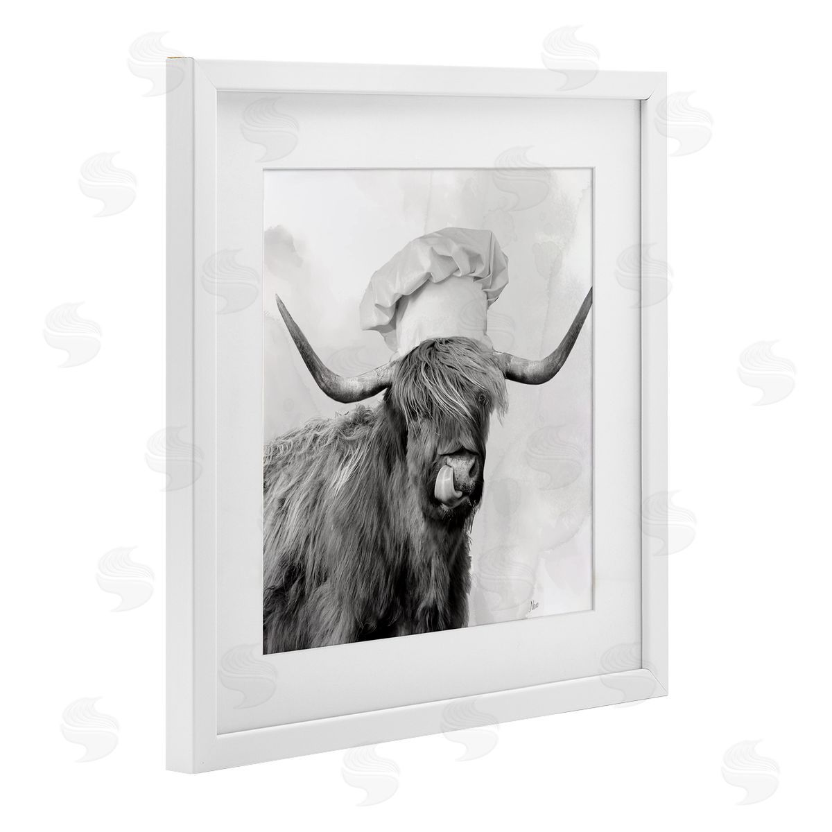 Nan Kitchen Chef Cattle Canvas Wall Art Print
