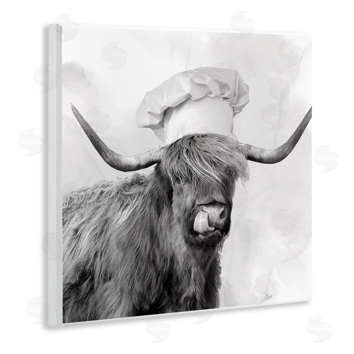Nan Kitchen Chef Cattle Canvas Wall Art Print