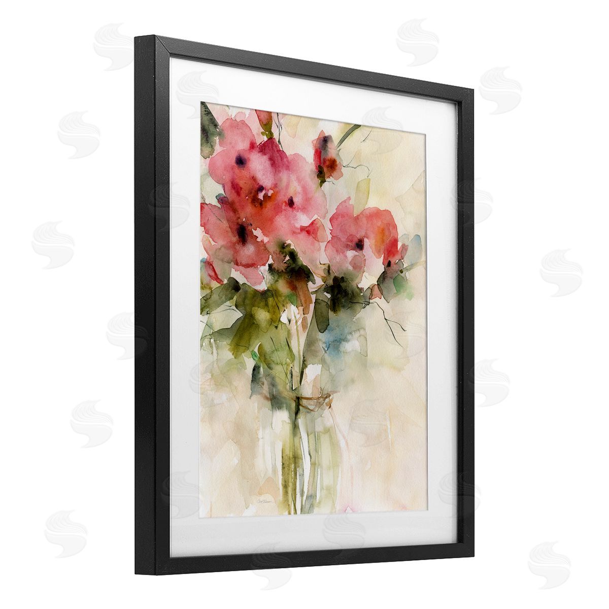 Carol Robinson Abstract Blended Pink Bouquet Canvas Wall Art Print