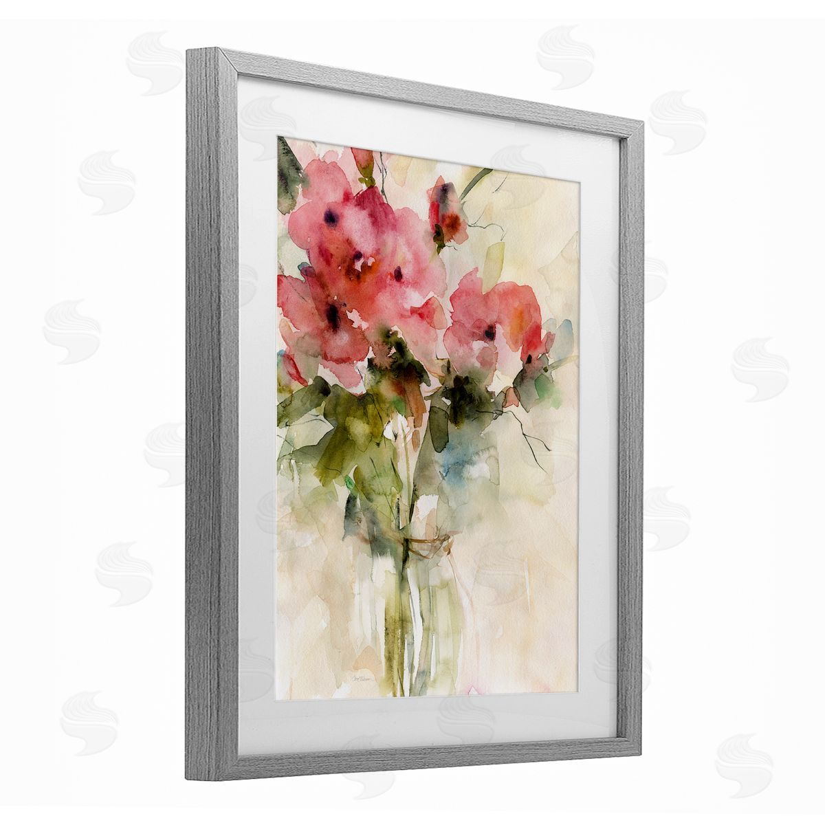 Carol Robinson Abstract Blended Pink Bouquet Canvas Wall Art Print