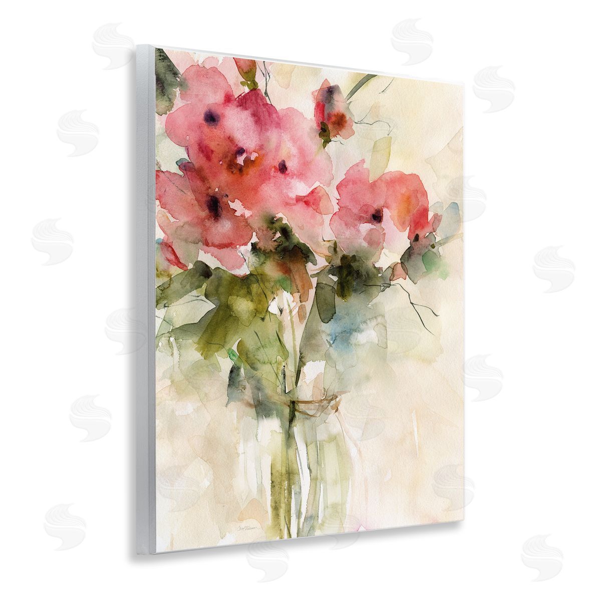 Carol Robinson Abstract Blended Pink Bouquet Canvas Wall Art Print