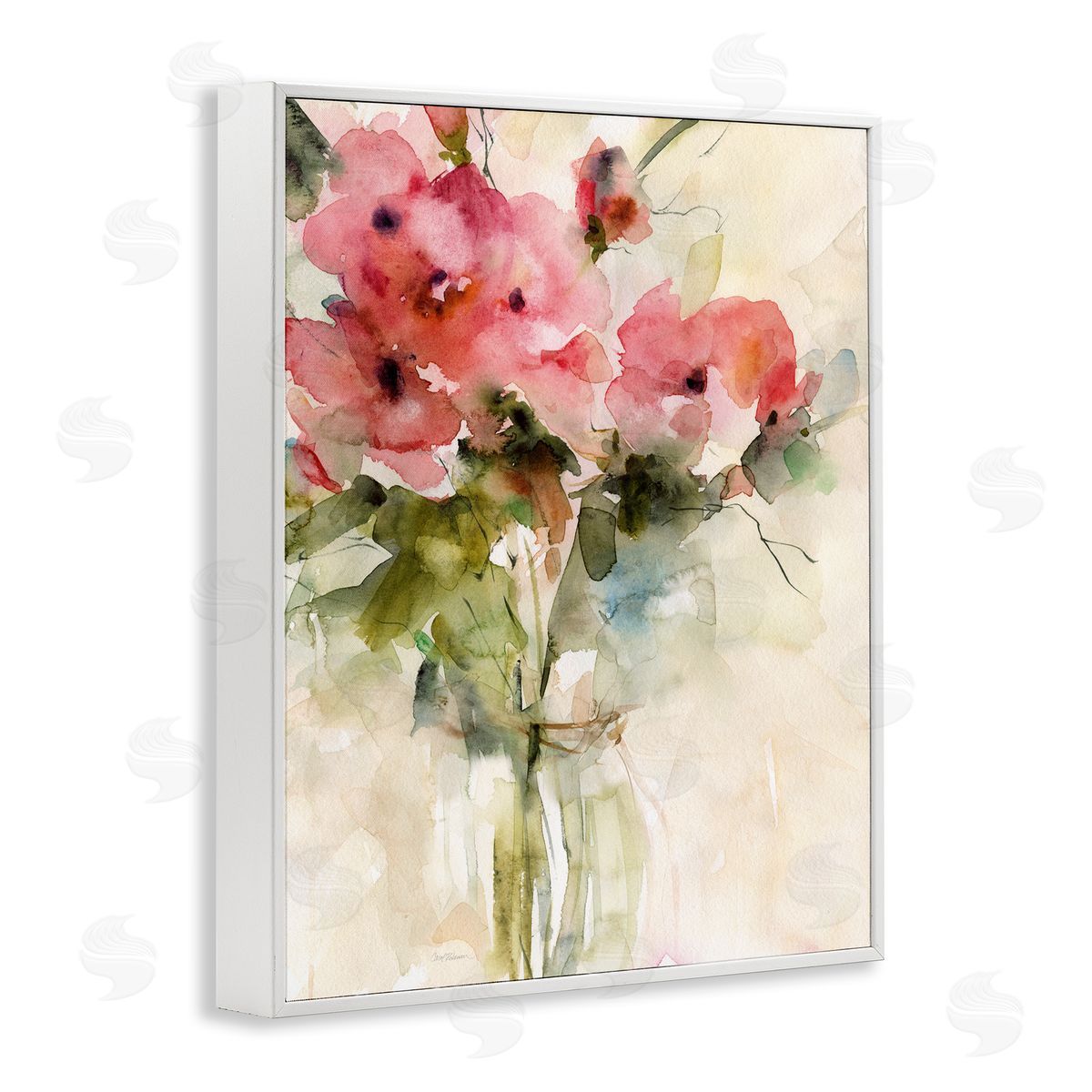 Carol Robinson Abstract Blended Pink Bouquet Canvas Wall Art Print