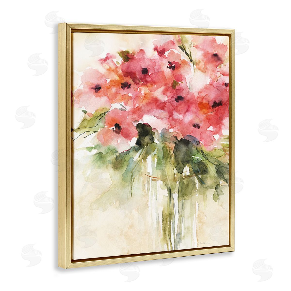 Carol Robinson Flowing Watercolor Style Bouquet Canvas Wall Art Print