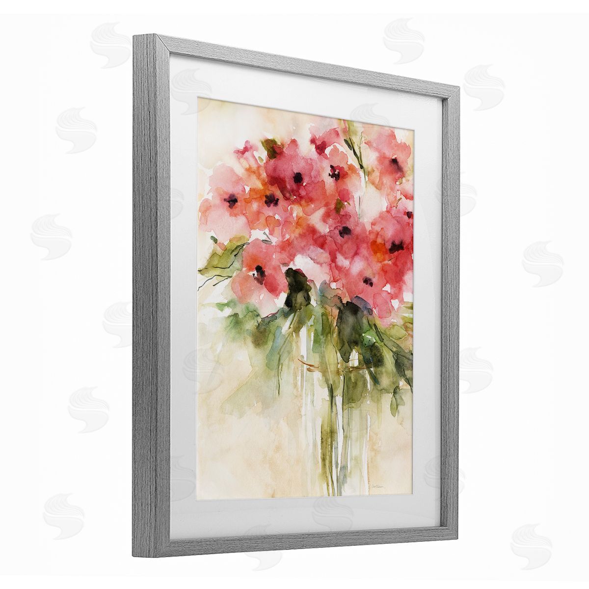 Carol Robinson Flowing Watercolor Style Bouquet Canvas Wall Art Print