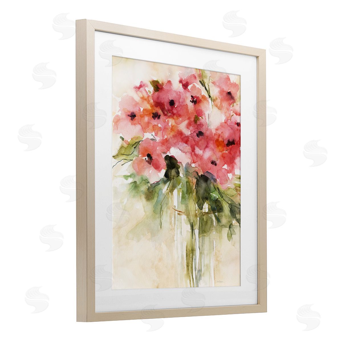 Carol Robinson Flowing Watercolor Style Bouquet Canvas Wall Art Print