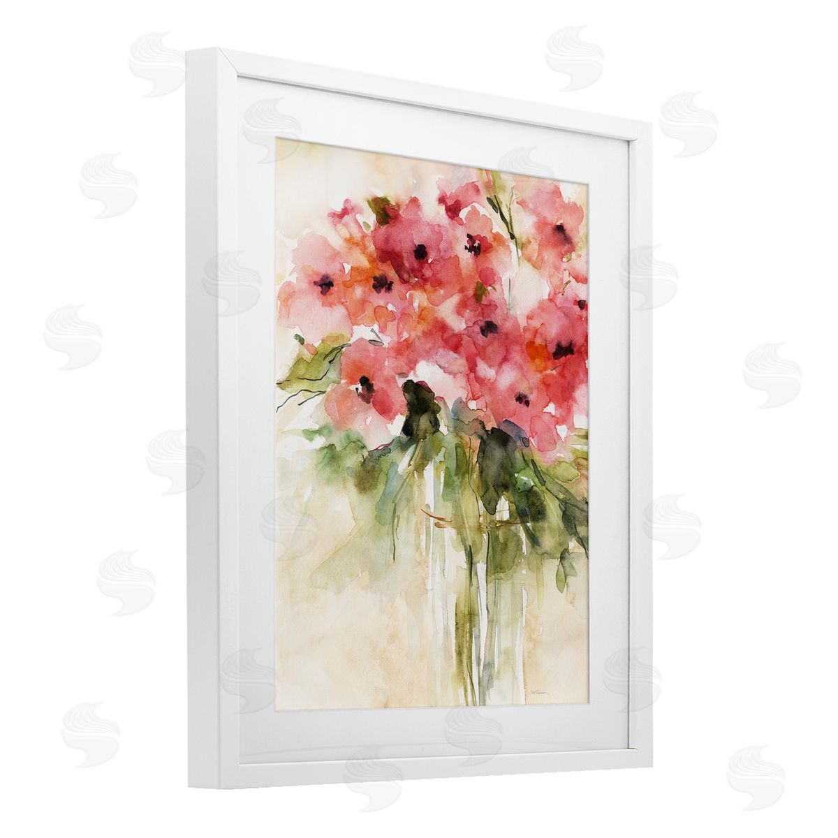 Carol Robinson Flowing Watercolor Style Bouquet Canvas Wall Art Print
