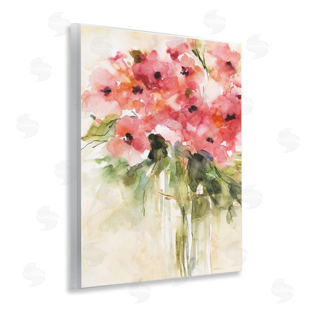Carol Robinson Flowing Watercolor Style Bouquet Canvas Wall Art Print