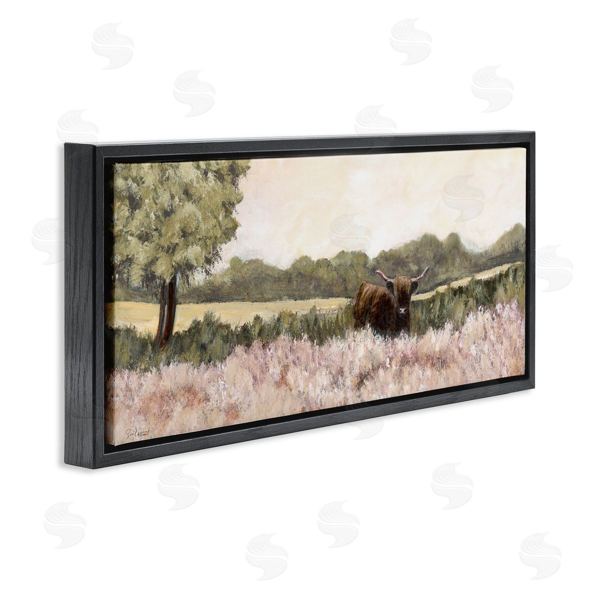 Soulspeak & Sawdust Dappled Country Meadow with Cattle Canvas Wall Art Print
