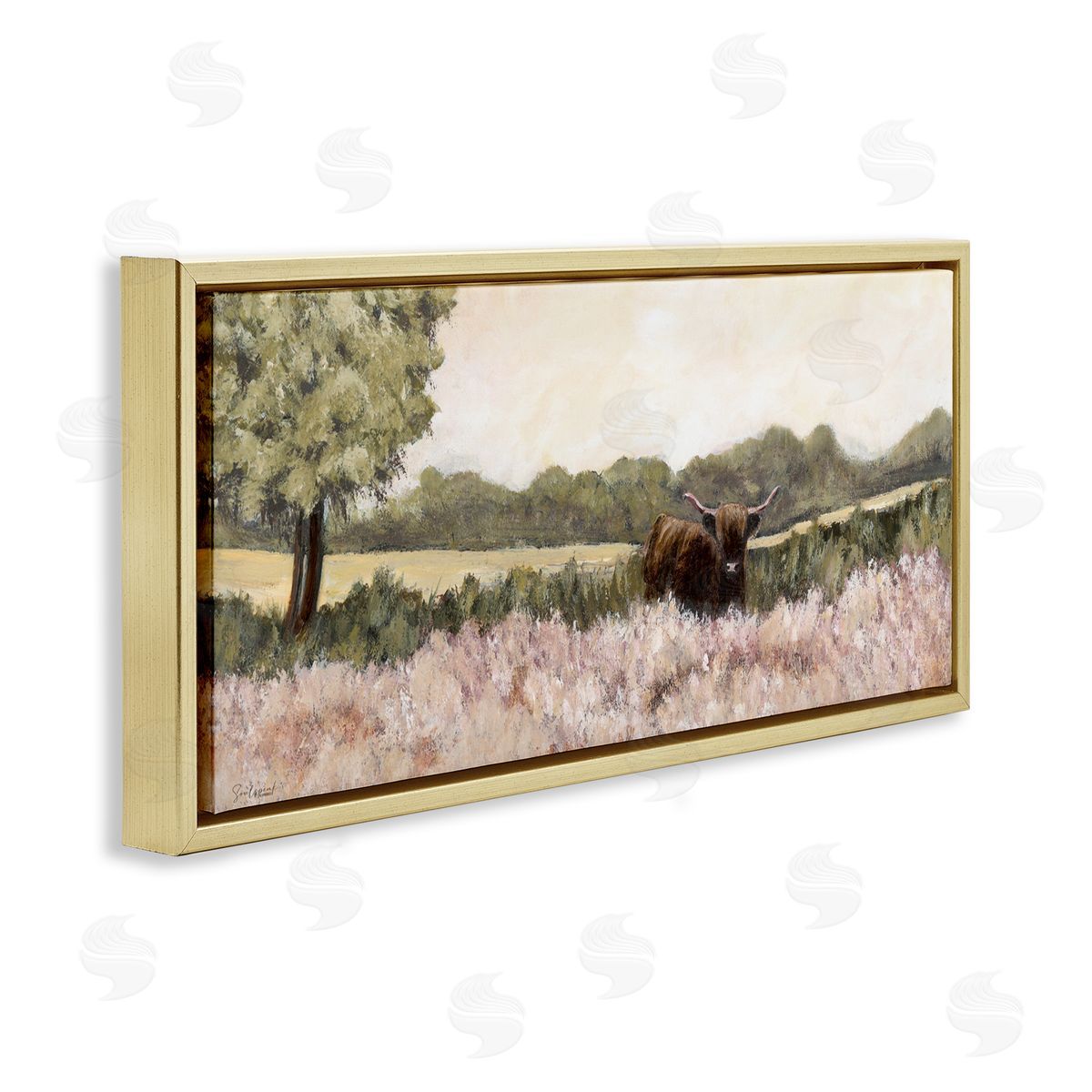 Soulspeak & Sawdust Dappled Country Meadow with Cattle Canvas Wall Art Print
