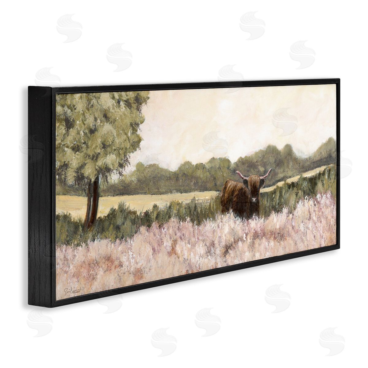 Soulspeak & Sawdust Dappled Country Meadow with Cattle Canvas Wall Art Print