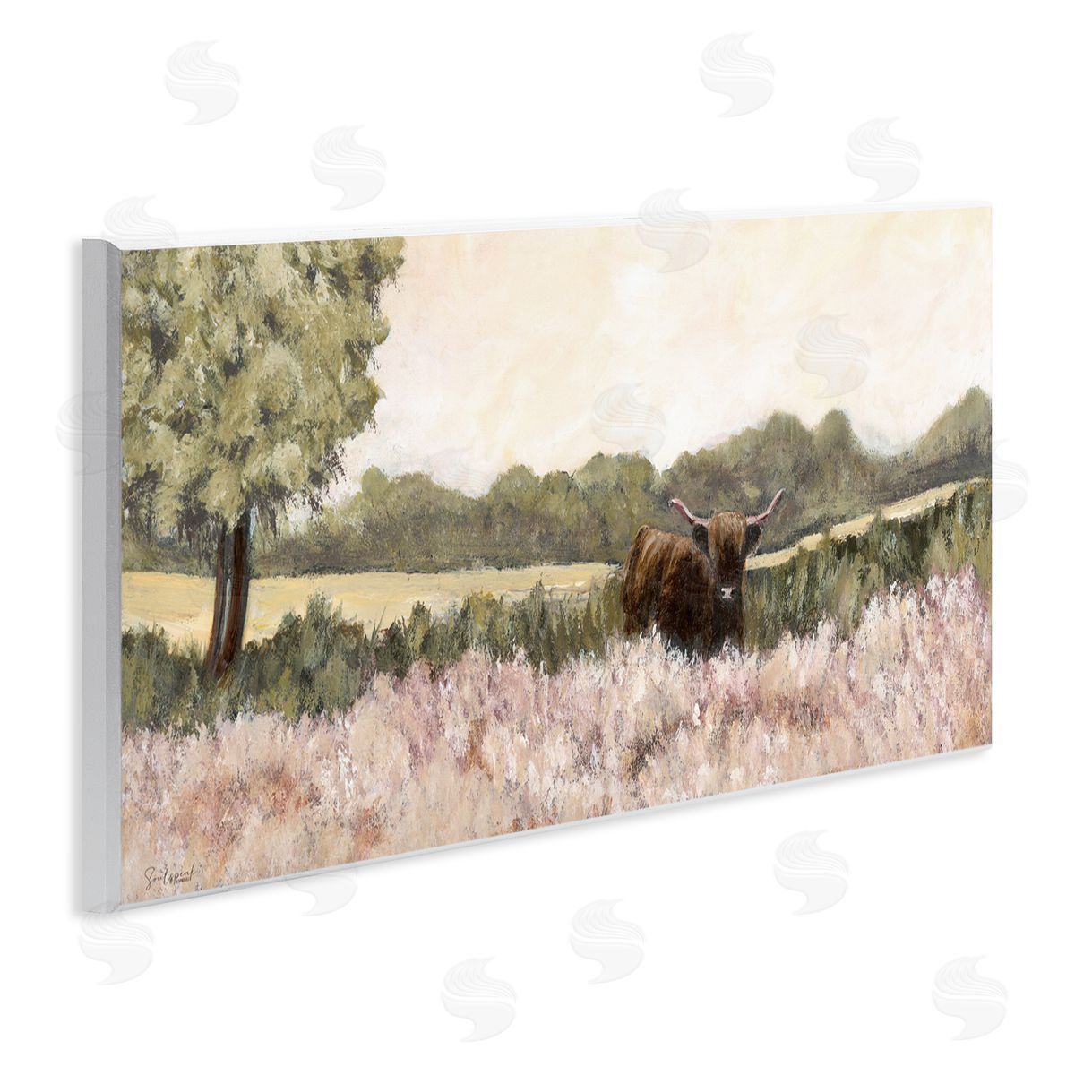 Soulspeak & Sawdust Dappled Country Meadow with Cattle Canvas Wall Art Print