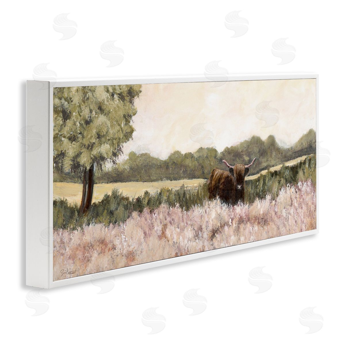 Soulspeak & Sawdust Dappled Country Meadow with Cattle Canvas Wall Art Print