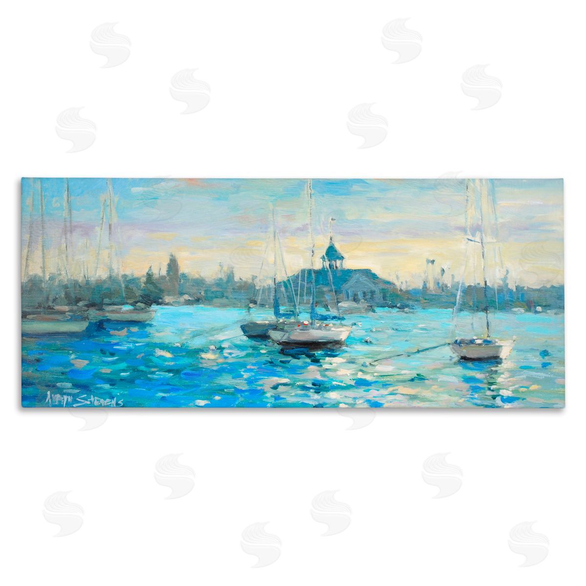 Allayn Stevens Sunday On The Water Canvas Wall Art Print