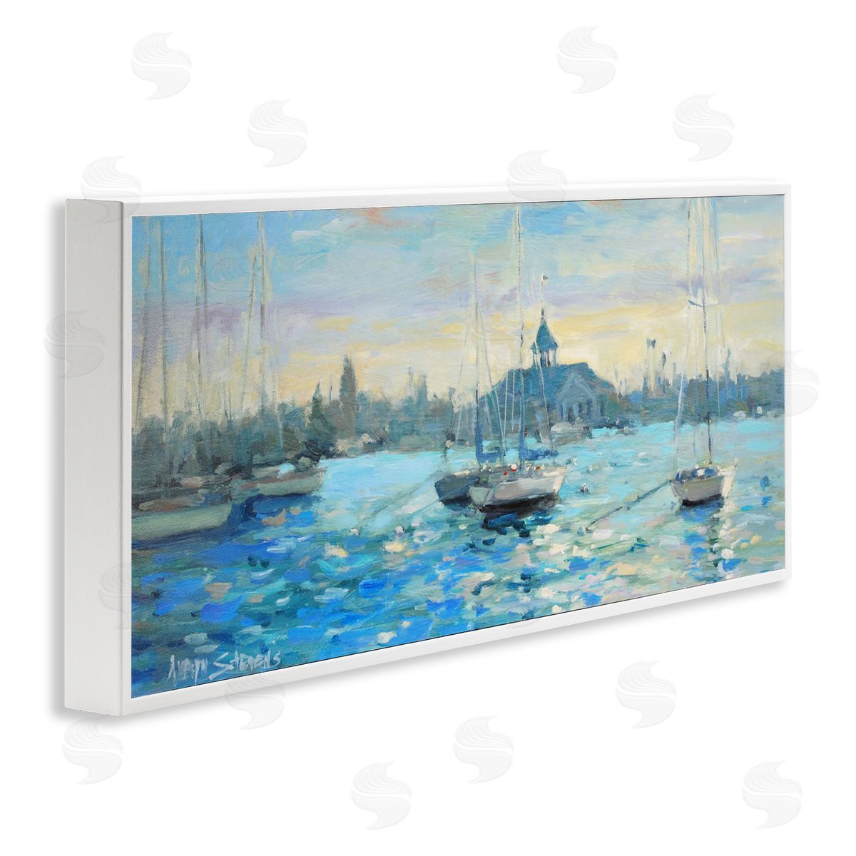 Allayn Stevens Sunday On The Water Canvas Wall Art Print