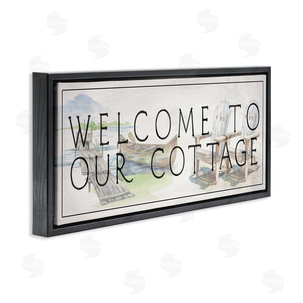 Lil' Rue Welcome Cottage at Lake's Edge Canvas Wall Art Print