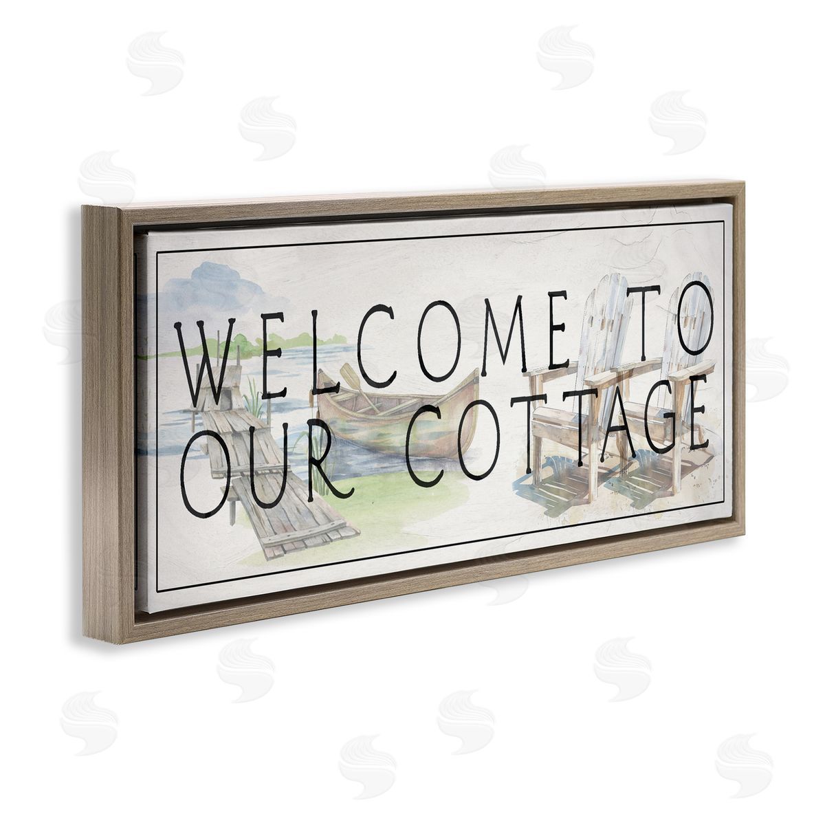 Lil' Rue Welcome Cottage at Lake's Edge Canvas Wall Art Print