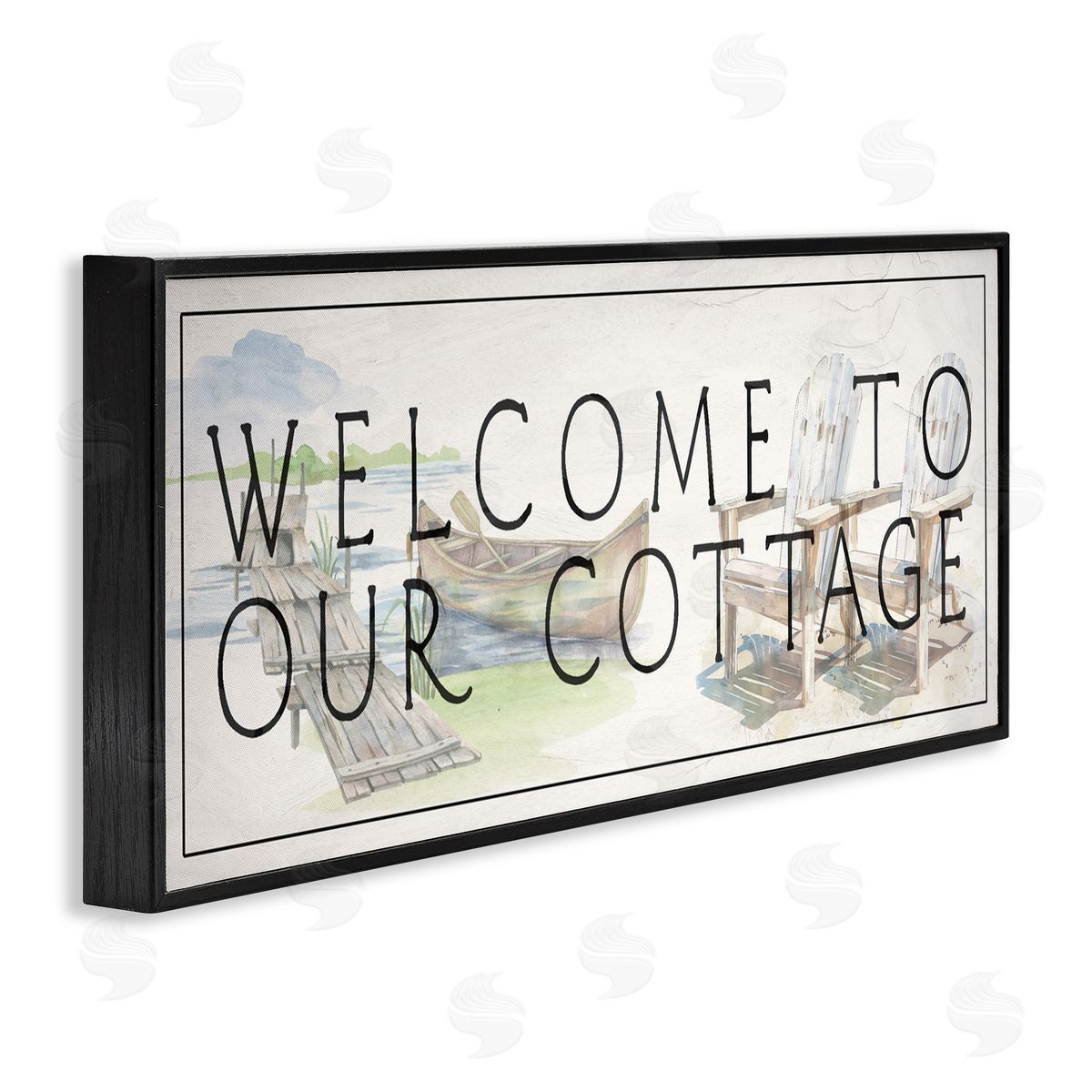 Lil' Rue Welcome Cottage at Lake's Edge Canvas Wall Art Print