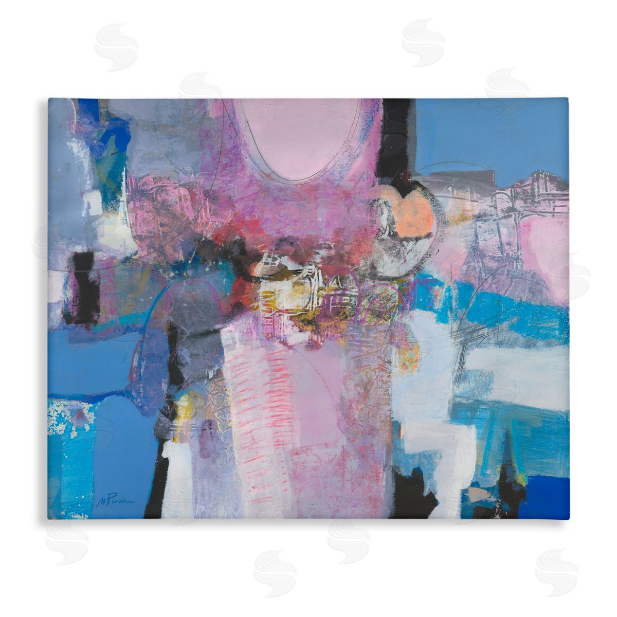 Maurizio Piovan Pastel Simpatia Abstract Canvas Wall Art Print