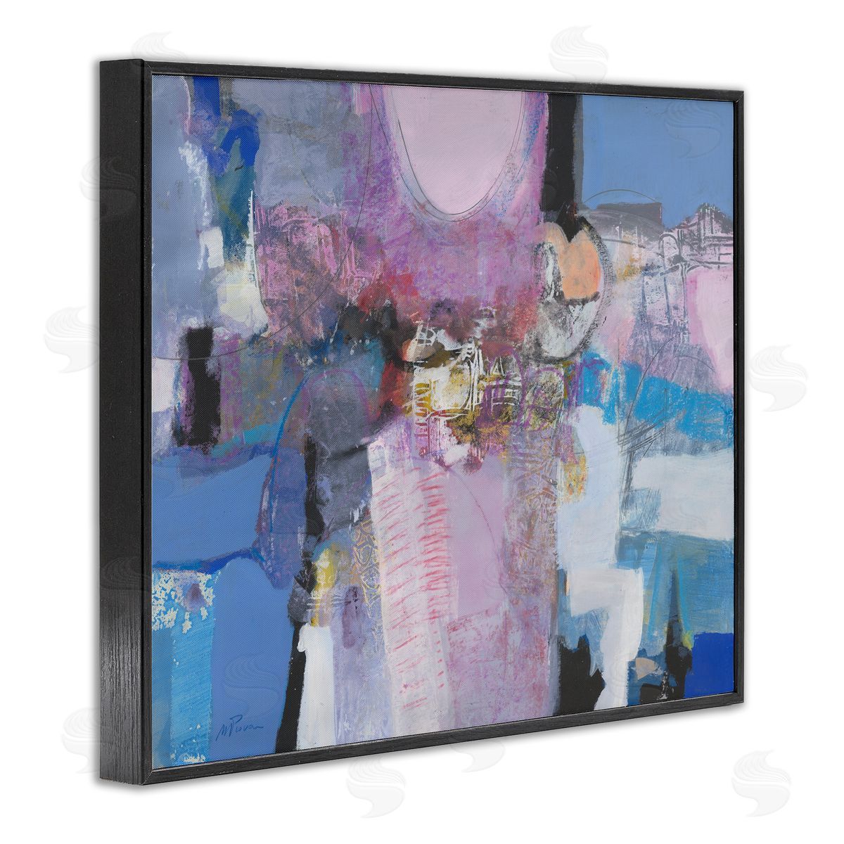 Maurizio Piovan Pastel Simpatia Abstract Canvas Wall Art Print