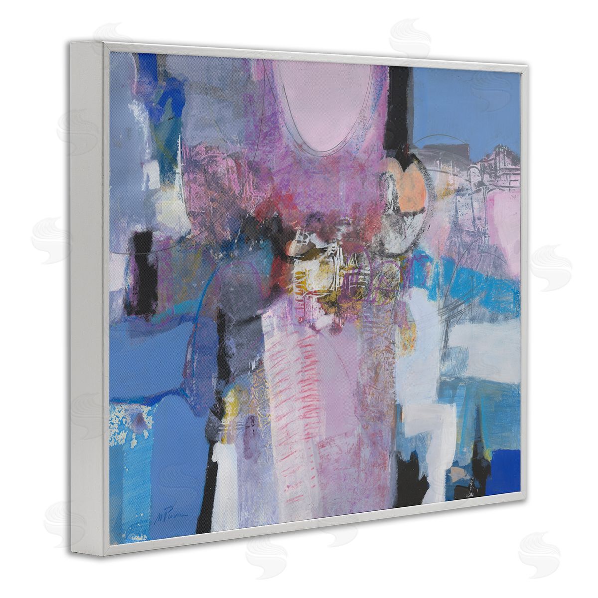 Maurizio Piovan Pastel Simpatia Abstract Canvas Wall Art Print
